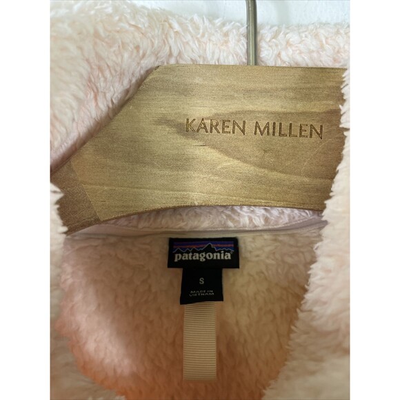 Patagonia Women’s Los Gatos 1/4 Zip Pink Sweater Top In Small 25235 Soft Sherpa - Picture 3 of 8